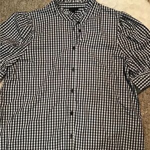 Who What Wear Monochrome Gingham Shirt